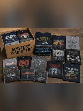 Lot Of 10 Pcs Men's Clothes 2xl T Shirts Graphic Movies Tv Pop Cult Mixed Bundle